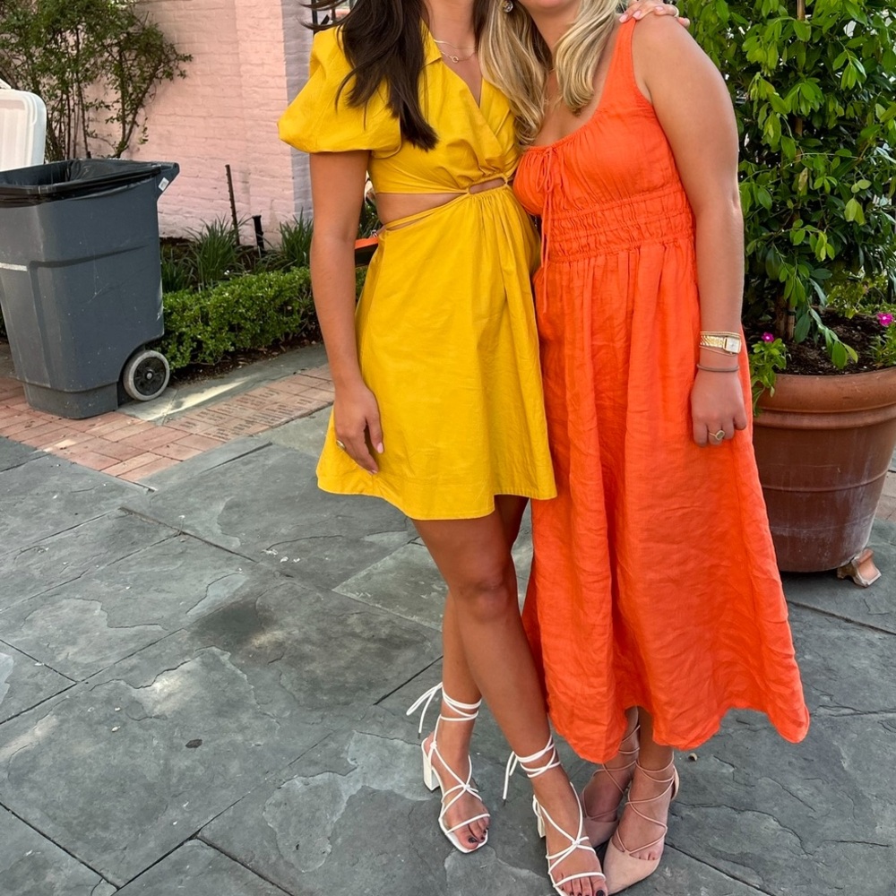 En Saison Yellow Cut-Out Dress